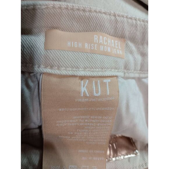 Kut From the Kloth Jeans Ladies 12‎ Ivory High Rise Mom - Picture 6 of 8
